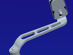 harley brake pedal billet alu 3D प्रिंट मॉडल