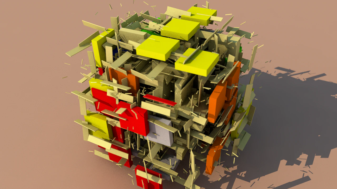 rubiks cube 3D Print Model .c4d .max .obj .3ds .fbx .stl .blend 