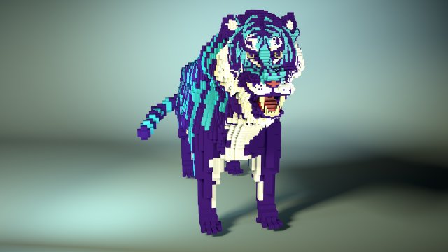 tiger 3D Модель .c4d .max .obj .3ds .fbx .stl .blend 
