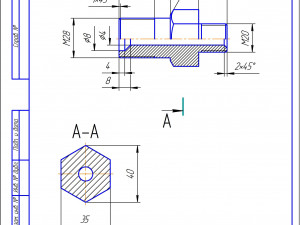 threaded connection according to drawing 3D Model