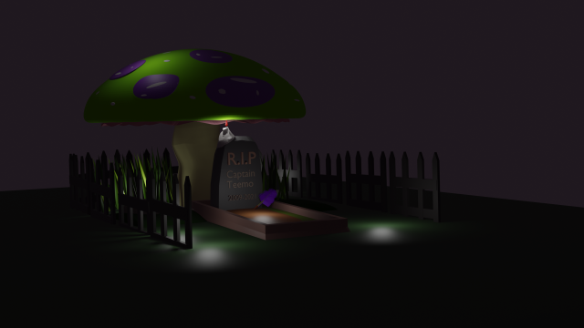 mushroom cemetery 3D 模型 .c4d .max .obj .3ds .fbx .stl .blend 