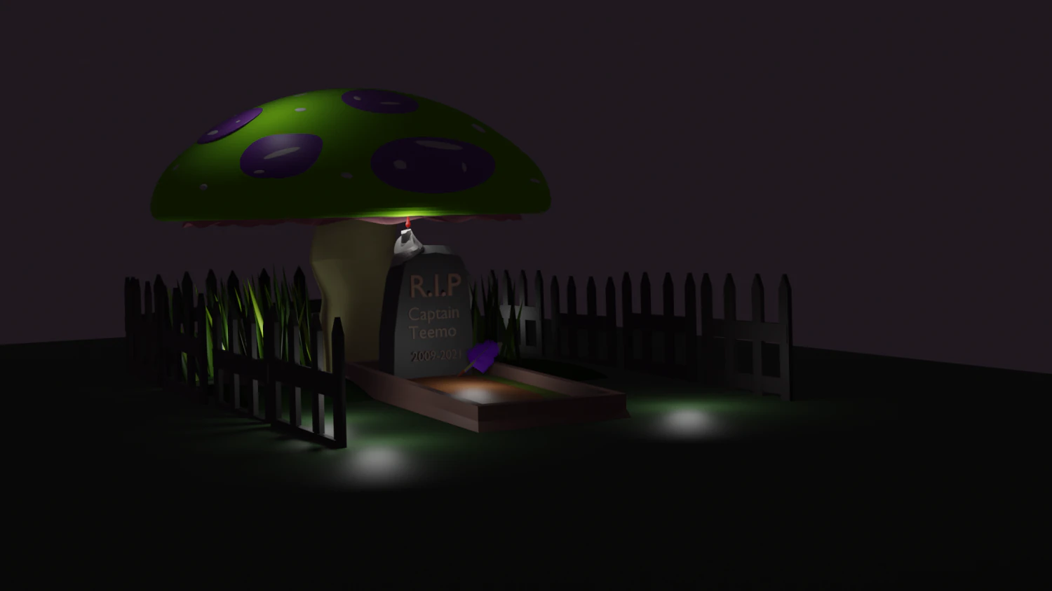 mushroom cemetery 3D Model .c4d .max .obj .3ds .fbx .stl .blend 