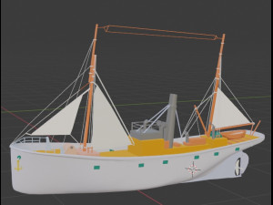 Trawler Seeback Modelo 3D