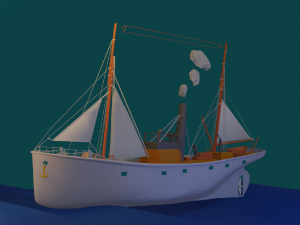 Trawler Seeback 3D Model