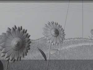 Abandoned sunflower field 3D 模型