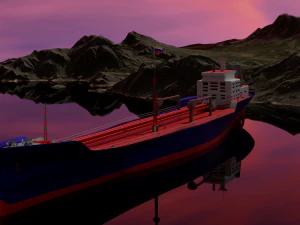 Oil Tanker 3D Model
