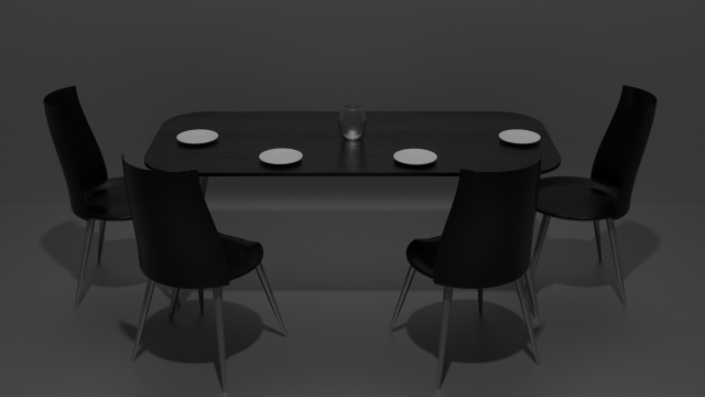 kitchen table and chairs 3D 모델 .c4d .max .obj .3ds .fbx .stl .blend 