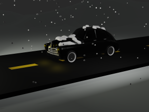 gaz m20 pobeda low-poly Modello 3D