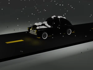 gaz m20 pobeda baja poli Modelo 3D