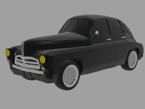 gaz m20 pobeda low-poly 3D Model