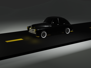 gaz m20 pobeda low-poly 3D Model