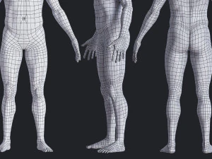 low poly human base mesh with uv 3D Model
