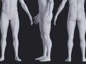 low poly human base mesh with uv 3D Модель
