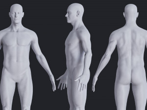low poly human base mesh with uv 3D Модель