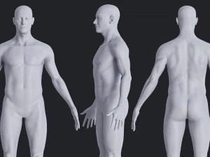 low poly human base mesh with uv 3D Model