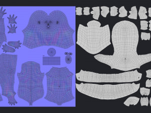 low poly human base mesh with uv 3D Модель
