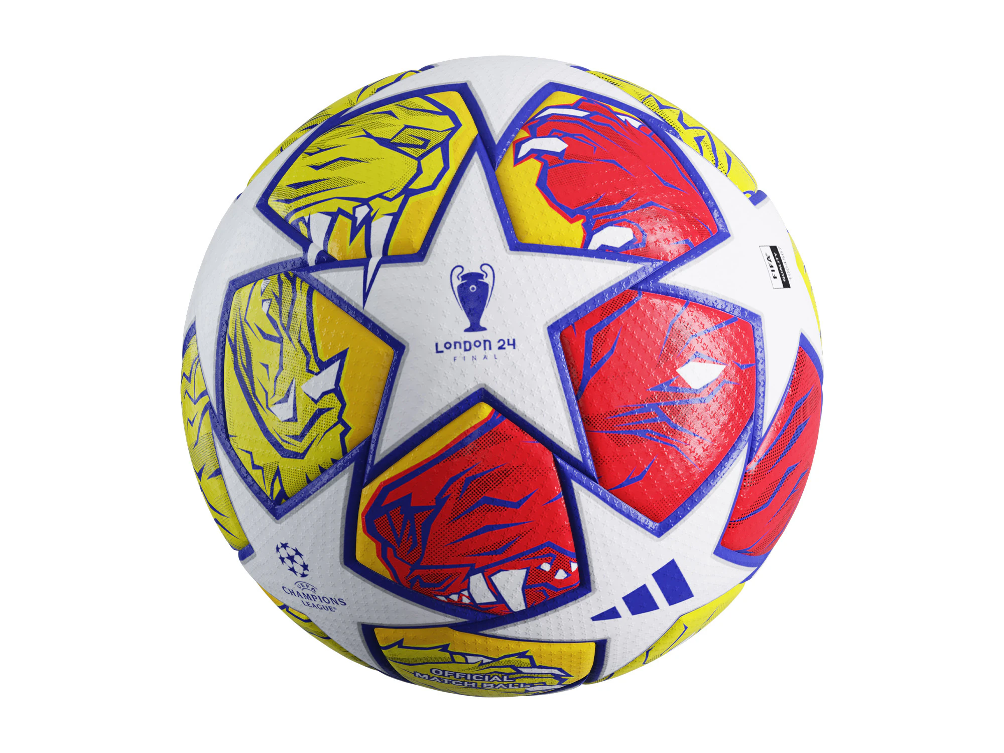 Adidas 2024 Champions League London Final Ball 3D Model .c4d .max .obj .3ds .fbx .stl .blend 