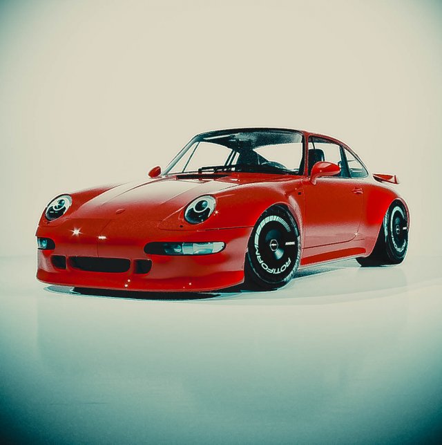 Porsche993turbo 3D 모델 .c4d .max .obj .3ds .fbx .stl .blend 