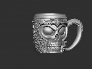 MUG SKULL 3D Print Model