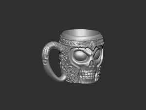 MUG SKULL 3D Print Model