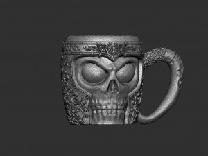 MUG SKULL 3D Print Model