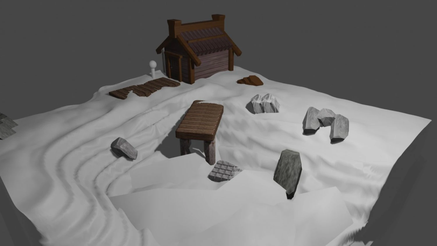 winter outside 3D Model .c4d .max .obj .3ds .fbx .stl .blend 