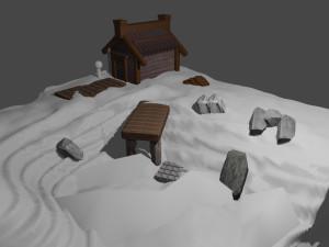winter outside 3D 模型