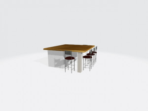 kitchen table Model 3D