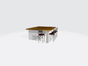 mesa de cocina Modelo 3D