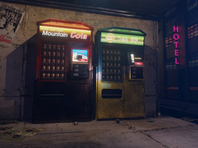 cyberpunk vending machine Modelo 3D .c4d .max .obj .3ds .fbx .stl .blend 