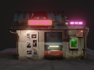 Cyberpunk Sushi House Modelo 3D