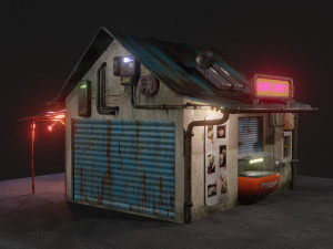 Cyberpunk Sushi House Modelo 3D