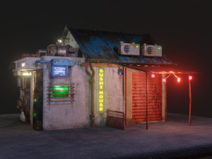 Cyberpunk Sushi House Modelo 3D