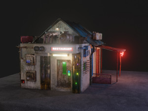Cyberpunk Sushi House Modelo 3D