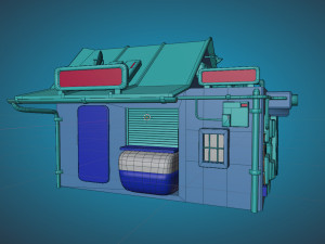 Cyberpunk Sushi House Modelo 3D