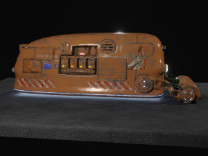 Sci Fi Street Sweeper Robot 3D 模型
