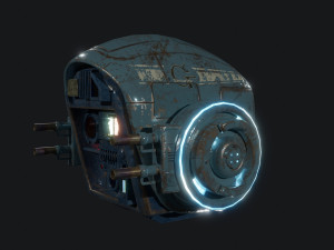 Low Poly Sci Fi Drone 3D 模型