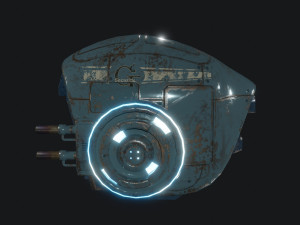 Low Poly Sci Fi Drone 3D 模型