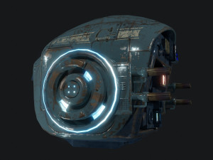 Low Poly Sci Fi Drone 3D 模型