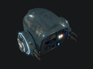 Low Poly Sci Fi Drone 3D 模型