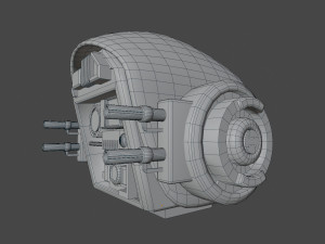 Low Poly Sci Fi Drone 3D 模型
