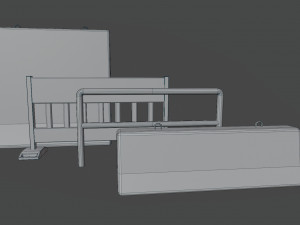 Road Barriers Set 3D 模型