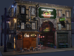 Cyberpunk Mall Modello 3D