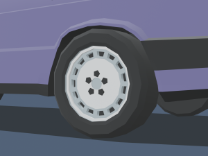 cartoon mercedes-benz e190 low-poly 3D Model
