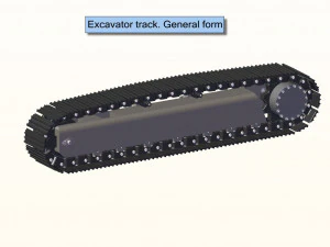 Oruga para excavadora Modelo de impresión 3D