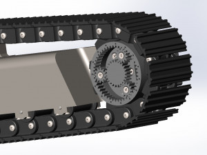 Track for excavator Modello di stampa 3D