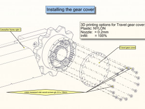 Track for excavator Modello di stampa 3D