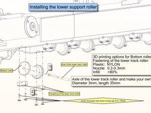 Track for excavator Modello di stampa 3D