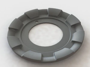 Tapa en la rueda del motor bávaro. Modelo de impresión 3D