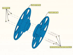 Collapsible coil for plastic 3D Print Model